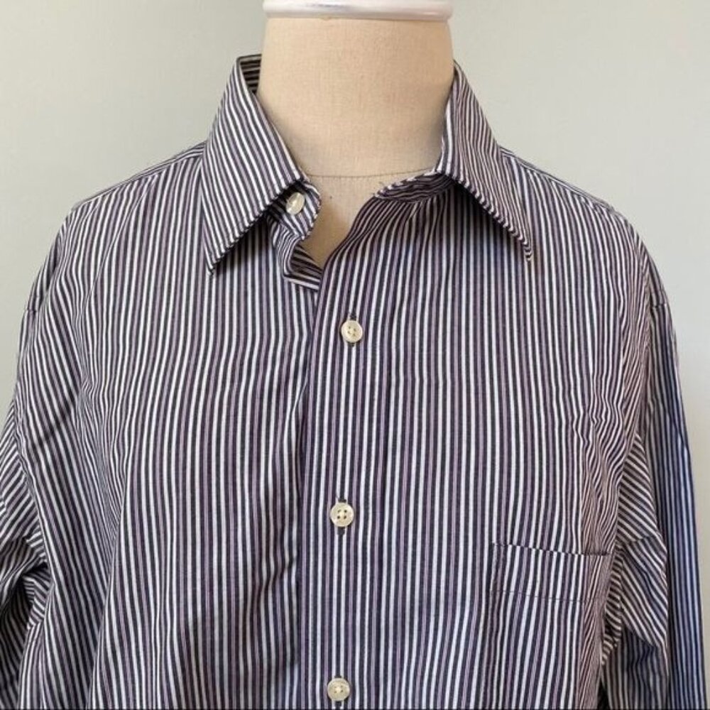 Chaps Stripe Button Up Dress Shirt